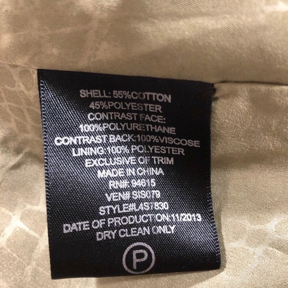 Sam Edelman Trench Coat Back Zipper Detail Sage Green Size Large - Picture 9 of 9